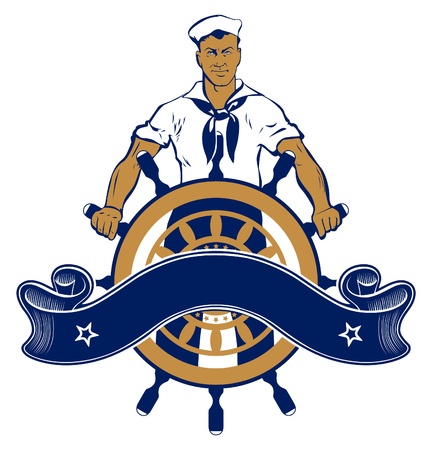 sailor man emblemのイラスト素材