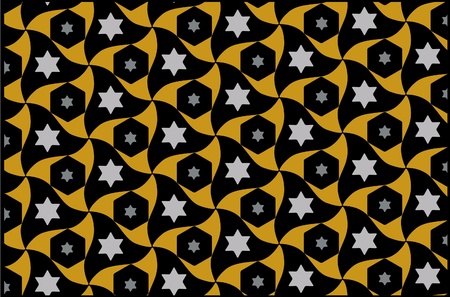 star pattern background in black gold and gray のイラスト素材
