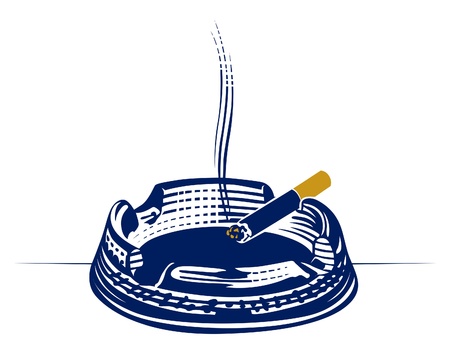 ashtray engraving iconのイラスト素材
