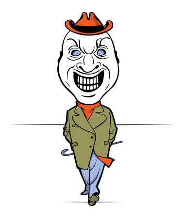 evil man smile walkのイラスト素材