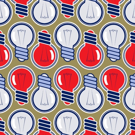 bulb lamp background patternのイラスト素材