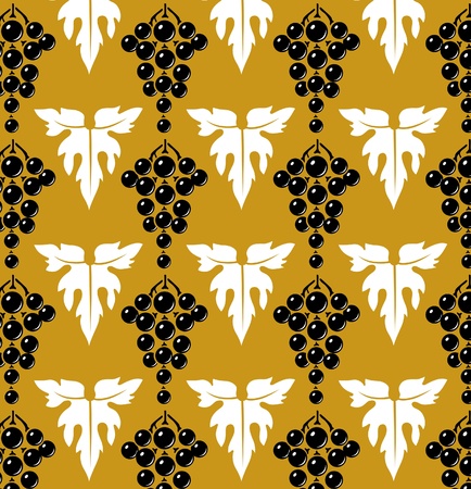 grape branch pattern backgroundのイラスト素材