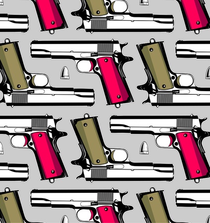 gun and bullet pattern backgroundのイラスト素材