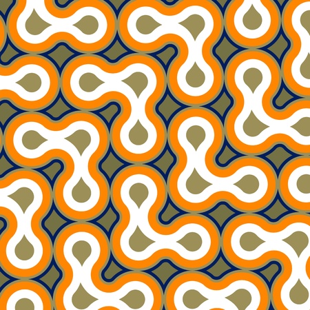 circle spiral pattern background in green orange and blue のイラスト素材