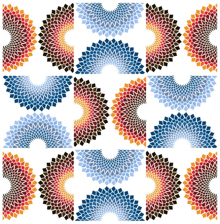 abstract background pattern with stylized flowersのイラスト素材