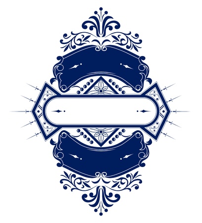 vintage emblem ribbon  のイラスト素材