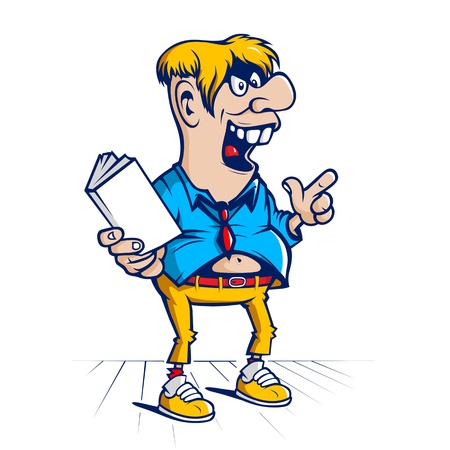 cartoon hooligan student character  illustration のイラスト素材