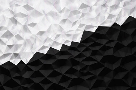 white and black abstract background. Crupled paper effectの写真素材