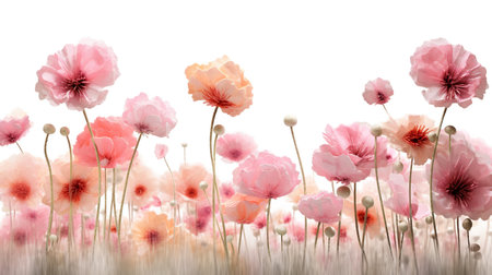 Pink background flowers. Generative aiの素材