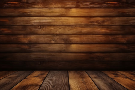 Empty wooden background for display your products or foodの写真素材