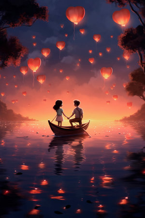 Romantic pair. Valentine day conceptの素材