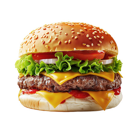 Close-up of delicious fresh tasty burgerの素材