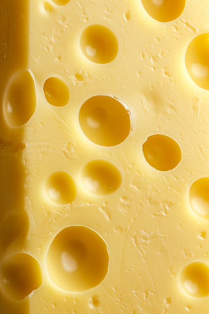 Appetizing cheese texture with large holes.の素材