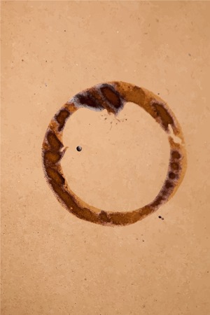 Brown paper sheet texture with coffee stainのイラスト素材