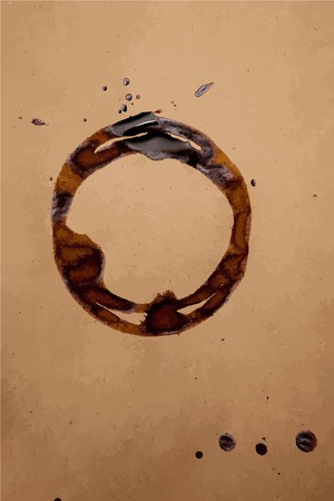 Brown paper sheet texture with coffee stainのイラスト素材