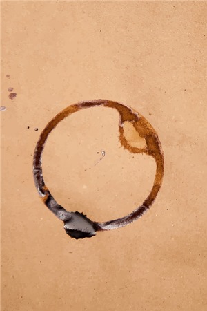 Brown paper sheet texture with coffee stainのイラスト素材