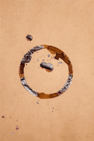 Brown paper sheet texture with coffee stainのイラスト素材