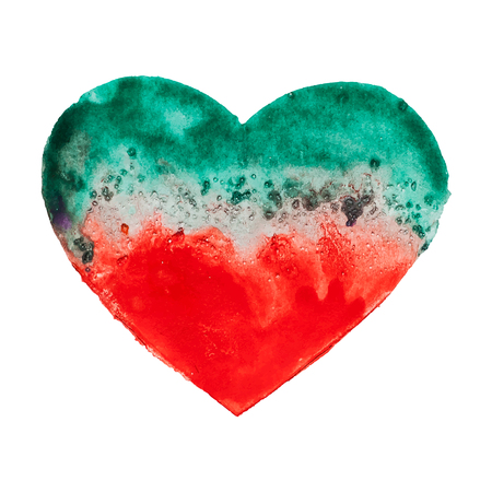 Hand drawn watercolor heartの写真素材