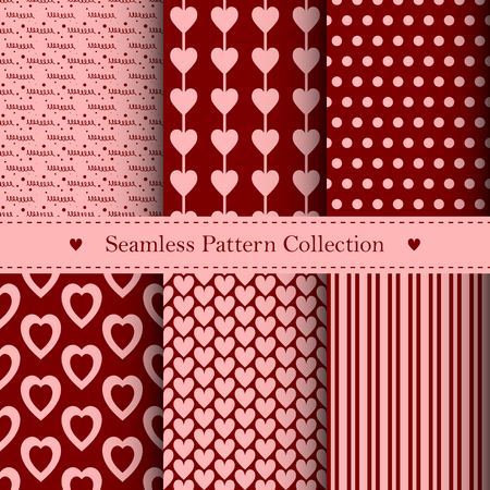 seamless pattern with hand drawn heartsのイラスト素材
