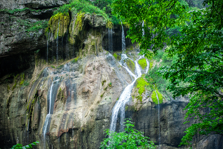 Beautiful view of Caucasian mineral waters region. Russia, Chegem Waterfallsの写真素材