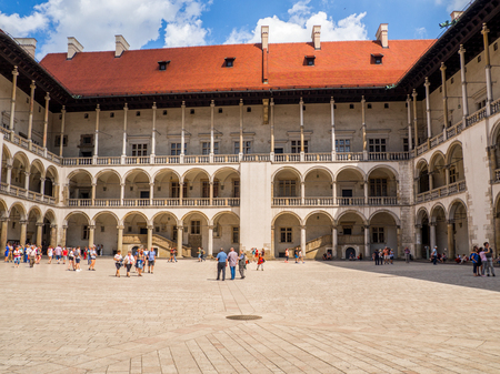 Krakow, Poland - July 2017: Wawel historical royal castle and cathedralのeditorial素材