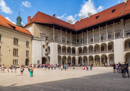 Krakow, Poland - July 2017: Wawel historical royal castle and cathedralのeditorial素材