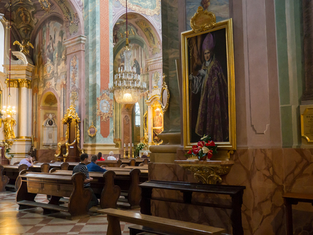 Lublin, Poland - July, 2017: St John the Baptist Cathedral Lublinのeditorial素材
