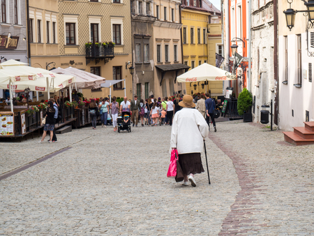 Lublin, Poland - July, 2017: Street view of Lublin cityのeditorial素材