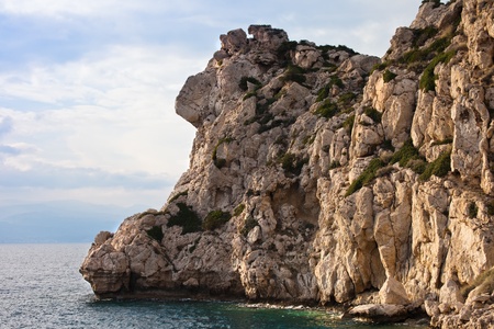 cliff above the seaの写真素材