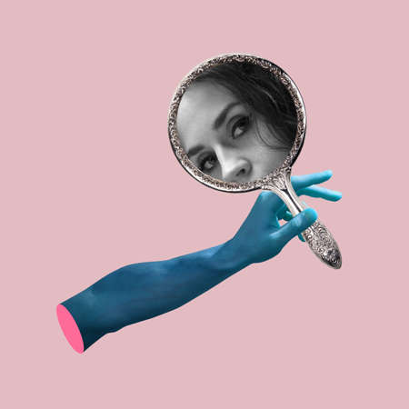 Contemporary art collage. Inspiration, idea, trendy urban magazine style.の写真素材