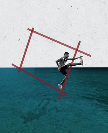 Modern art design, contemporary collage. Inspiration, idea, trendy urban fashion style. Copy space...