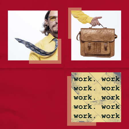 Contemporary creative collage. Concept of business, success, wealth, motivation, goals, money and partnertship. Copy space for adの写真素材