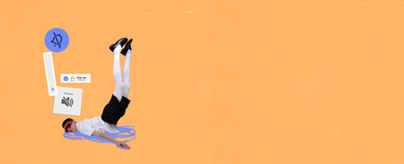 Contemporary art collage. Retro, vintage style. Minimalism. Old-fashioned and modern technology....