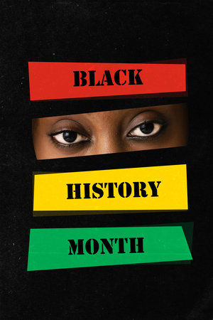Poster. Contemporary art collage. Modern creative artwork. Cropped woman African-American womans face, eyes and inscription. Concept of black history month, civil rights, culture. Copy space, ad.の写真素材