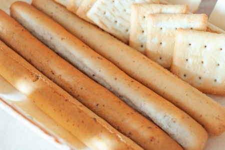 Crunchy crackers sticksの写真素材