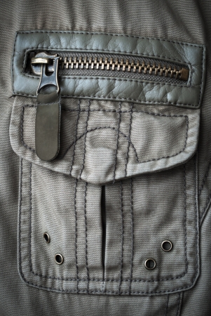 Closed with a zipper pocket on the jacket youthの写真素材