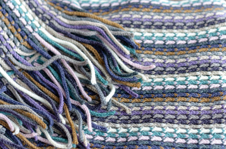 Knitting background texture, blue color