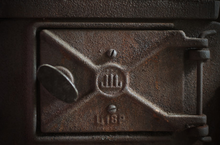 Old fashioned wood burning ovenの写真素材