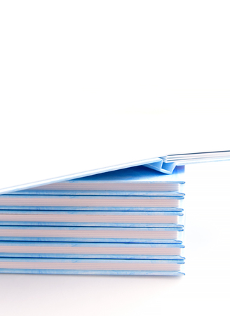 Books stack.New photo books stack. Selective soft focus.の写真素材