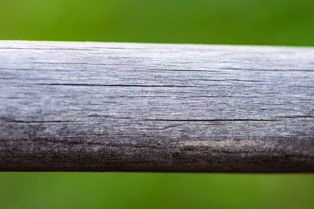Empty wood plank with blur park green nature background bokeh light,Mock up for display or montage of product, Banner or header for advertise on social media, Spring and Summer rural conceptの写真素材