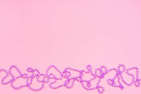 Pink christmas background with copy space
