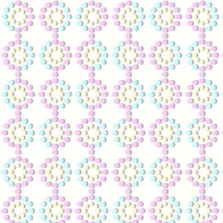 Seamless abstract pattern  Yellow, pink and blue dotted circles  Wallpapers  Background  Vector illustrationのイラスト素材