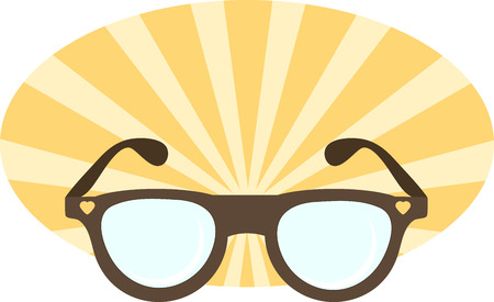Illustration of sunglasses. Summer icon. Vector abstract illustrationのイラスト素材
