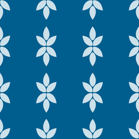 Seamless pattern with flowers on a blue background. Suitable for fabric, wrapping paper, wallpaper. Vector illustrationのイラスト素材