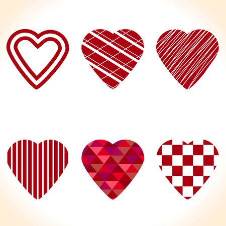 Set of original design forms the heart. Vector illustrationのイラスト素材