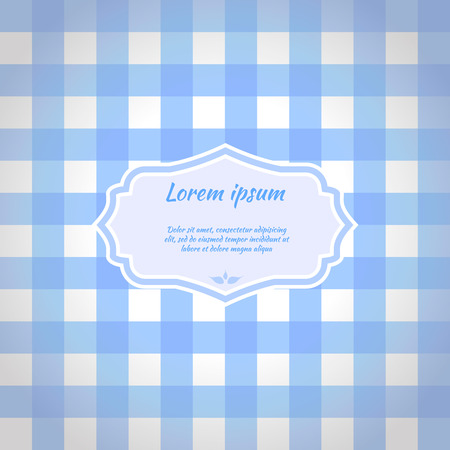 Blue checkered picnic tablecloth. Seamless pattern. Vector illustrationのイラスト素材