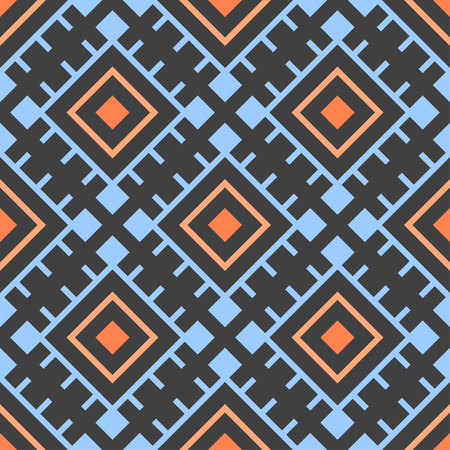 Vector seamless pattern with tribal elements. Tribal collection. Geometric objects. Vector...