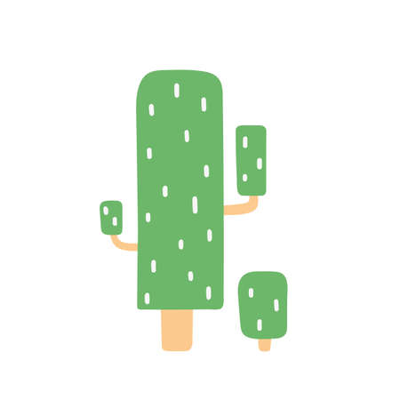 Flat forest tree nature plant isolated eco foliageのイラスト素材