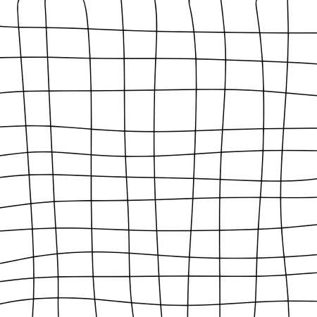 Doodle grid vector pattern. Hand drawn backgroundのイラスト素材