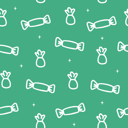 Seamless pattern with candies. X mas backgroundのイラスト素材